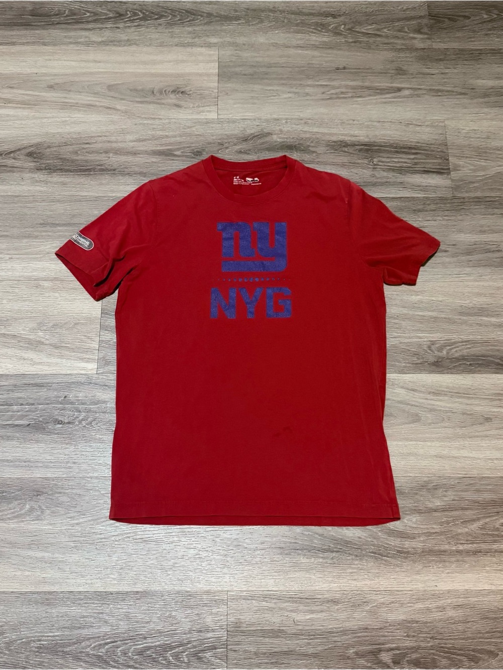 Under Armour Red NYG Graphic Short Sleeve Tee